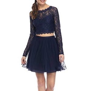 Sequin Hearts size 9 short two piece formal dress